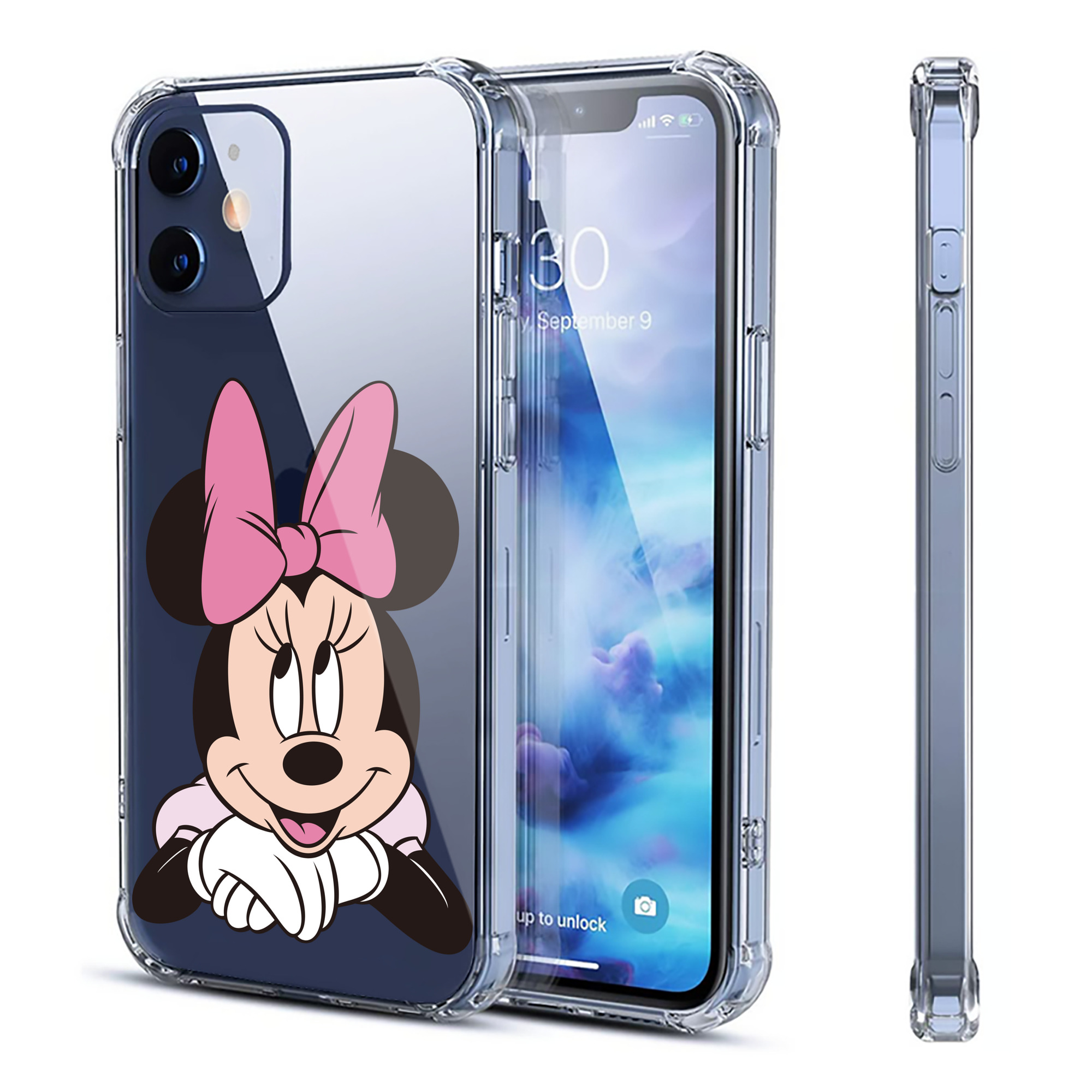 （画像用） ミッキーマウス Mickey Mouse 【iPhone 12シリーズ対応】透明スマホケース（クリアソフトケース）